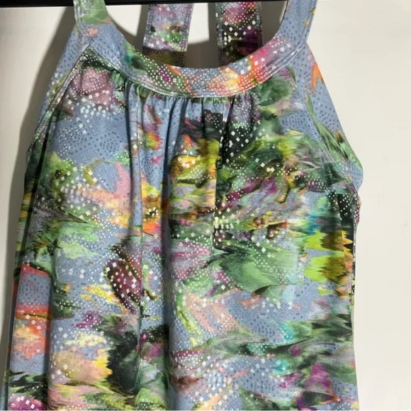 Prana Cantine Dress Blue Graceful Stretch Halter Double Strap back Round Neck XS - Picture 6 of 16